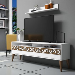 Hanah Home Mueble para TV Line - Blanco